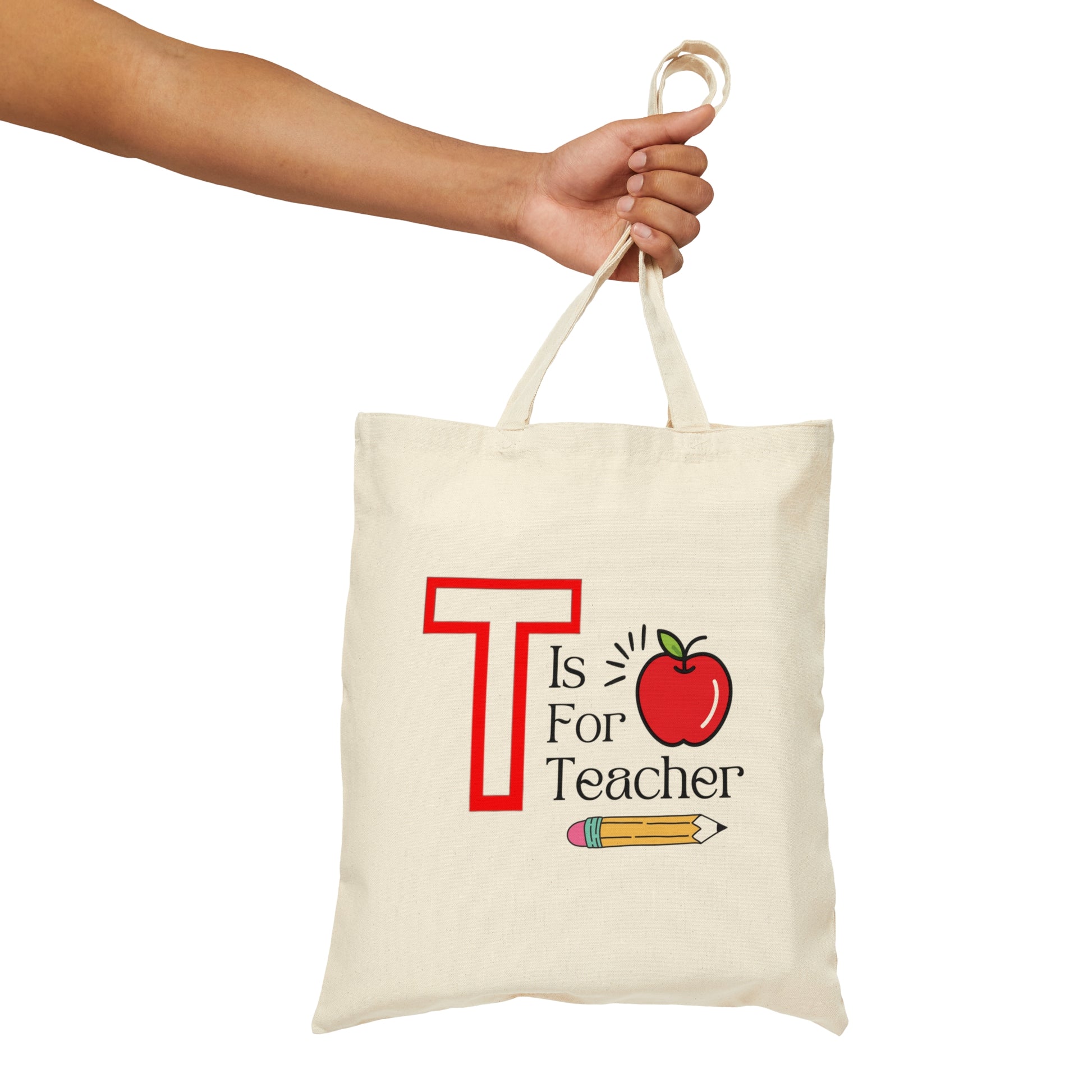 Teacher Tote Bag - T Is For Teacher - Amor Amra