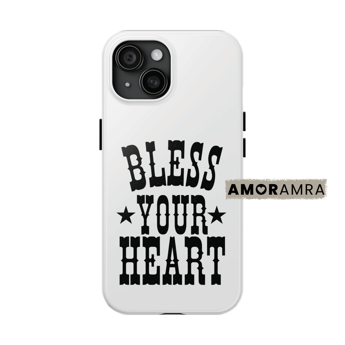 Phone case with 'Bless Your Heart' text Y'all… this "Bless Your Heart" iPhone case is the perfect blend of Southern charm, sass, and style!