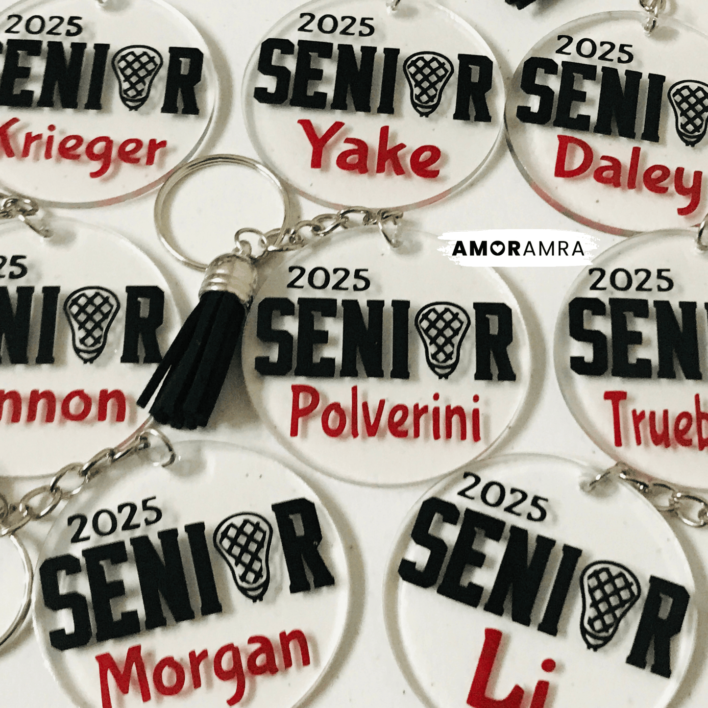 Personalized Lacrosse Keychain