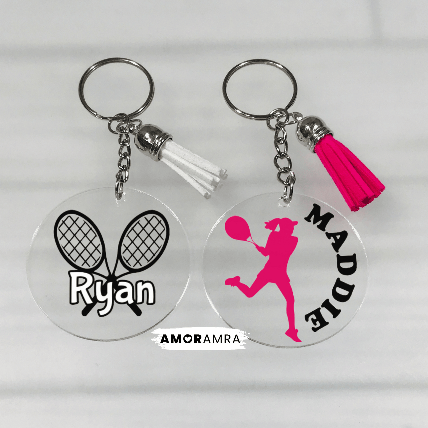 Personalized Tennis Keychain - Amor Amra
