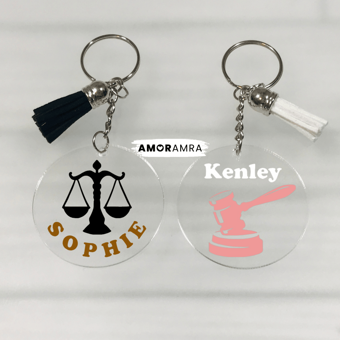 Personalized Lawyer Keychain - Amor Amra