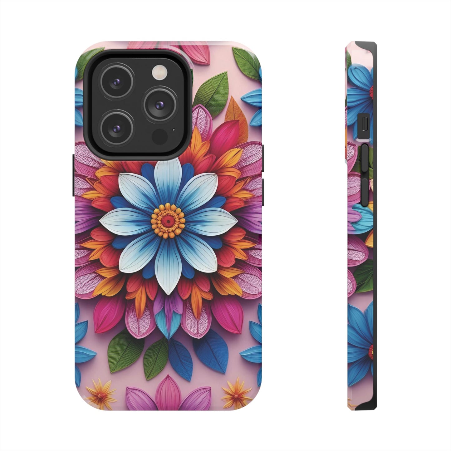 Vibrant Boho Floral Mandala iPhone Case