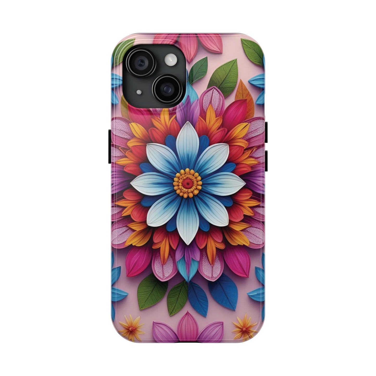 Vibrant Boho Floral Mandala iPhone Case