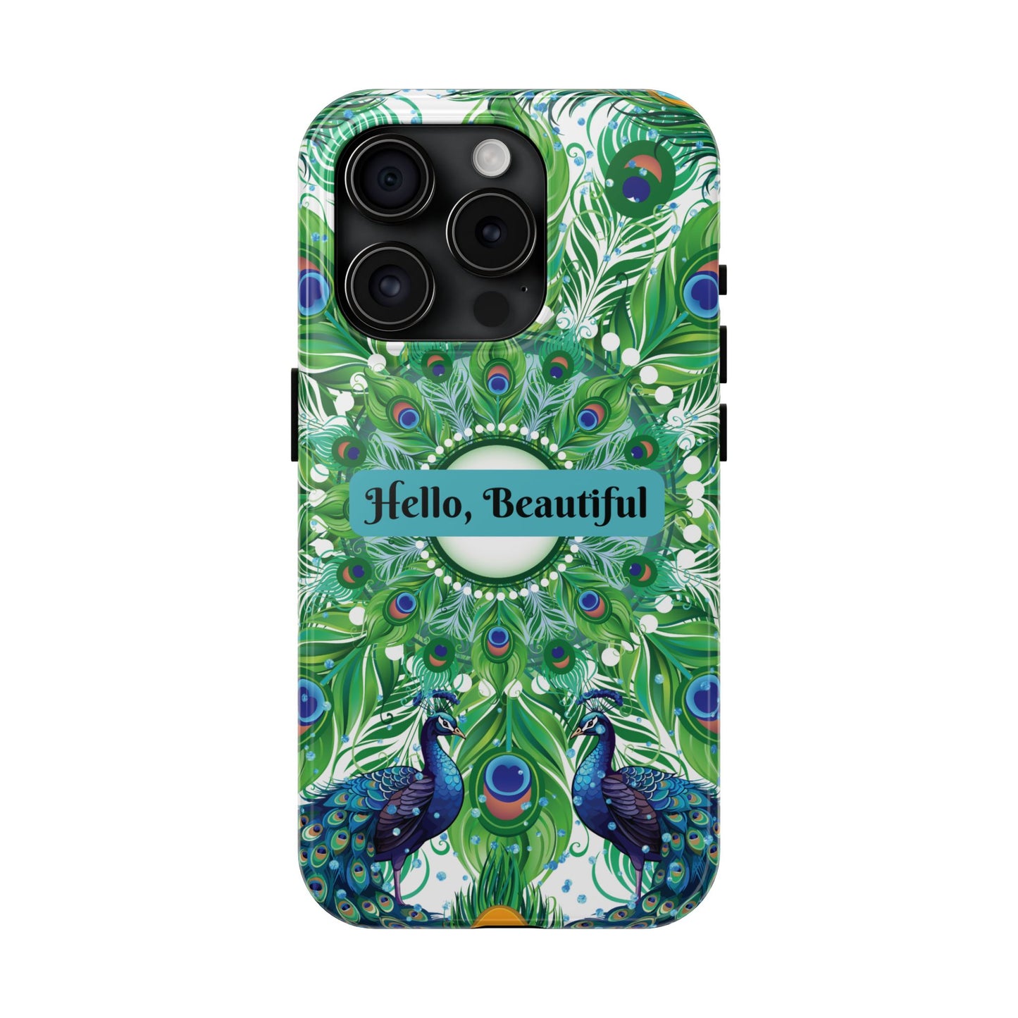 Hello, Beautiful Peacock iPhone Case