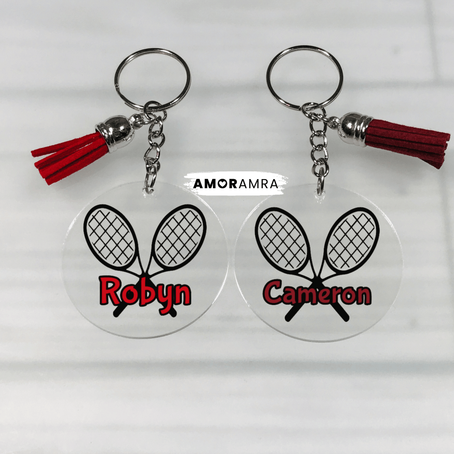 Personalized Tennis Keychain