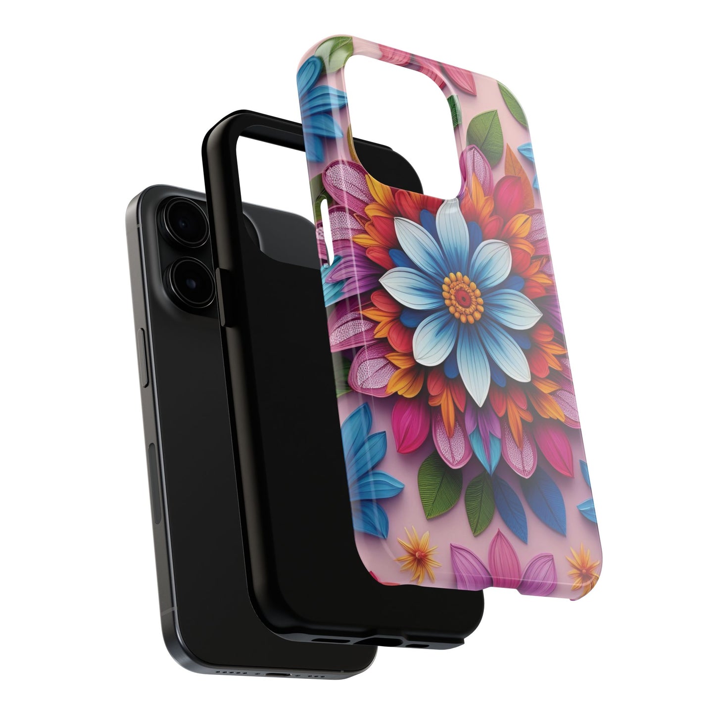 Vibrant Boho Floral Mandala iPhone Case