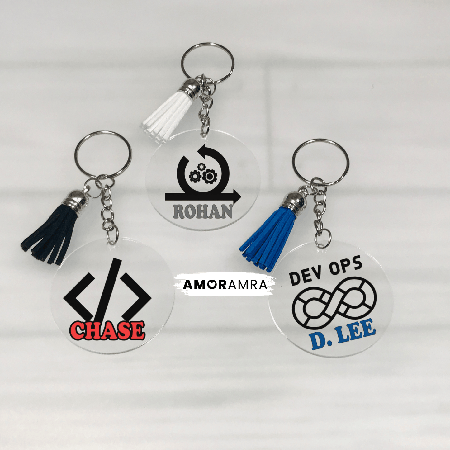 Personalized Web Developer Keychain - Amor Amra