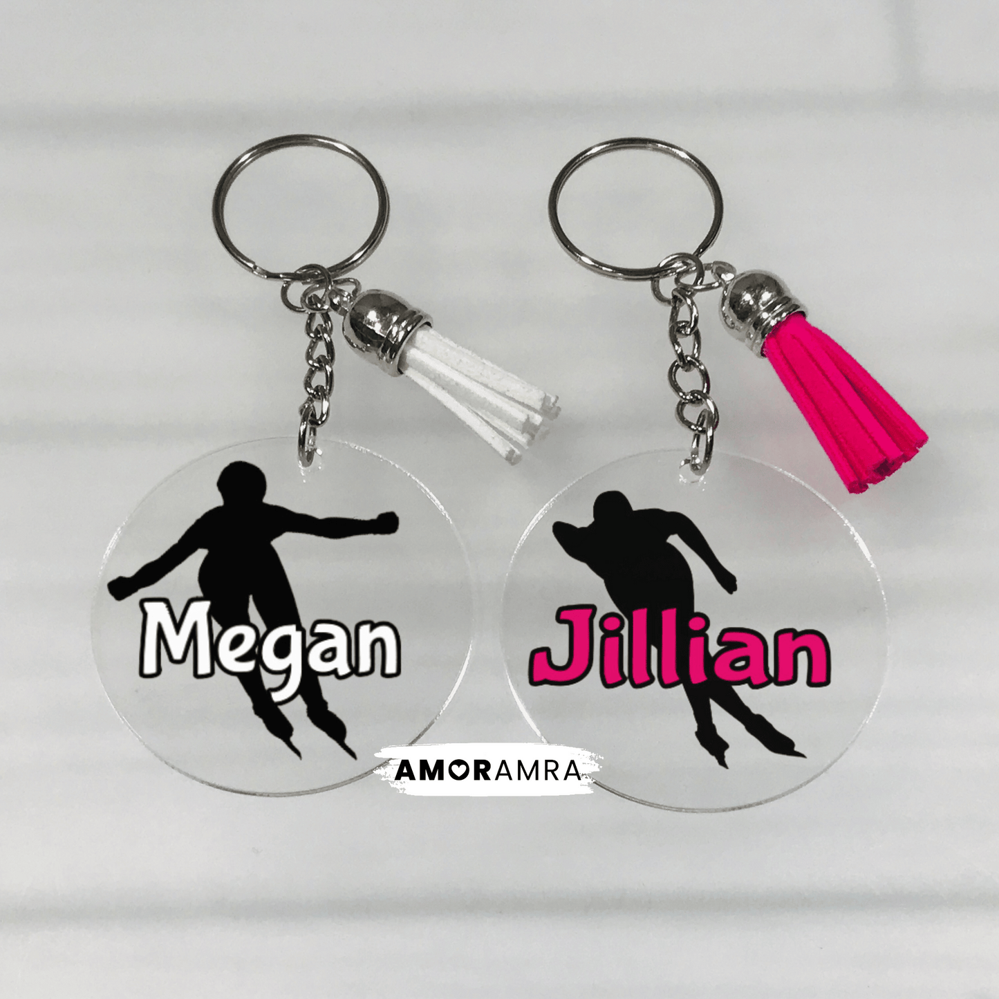 Personalized Speed Skating Keychain - Amor Amra