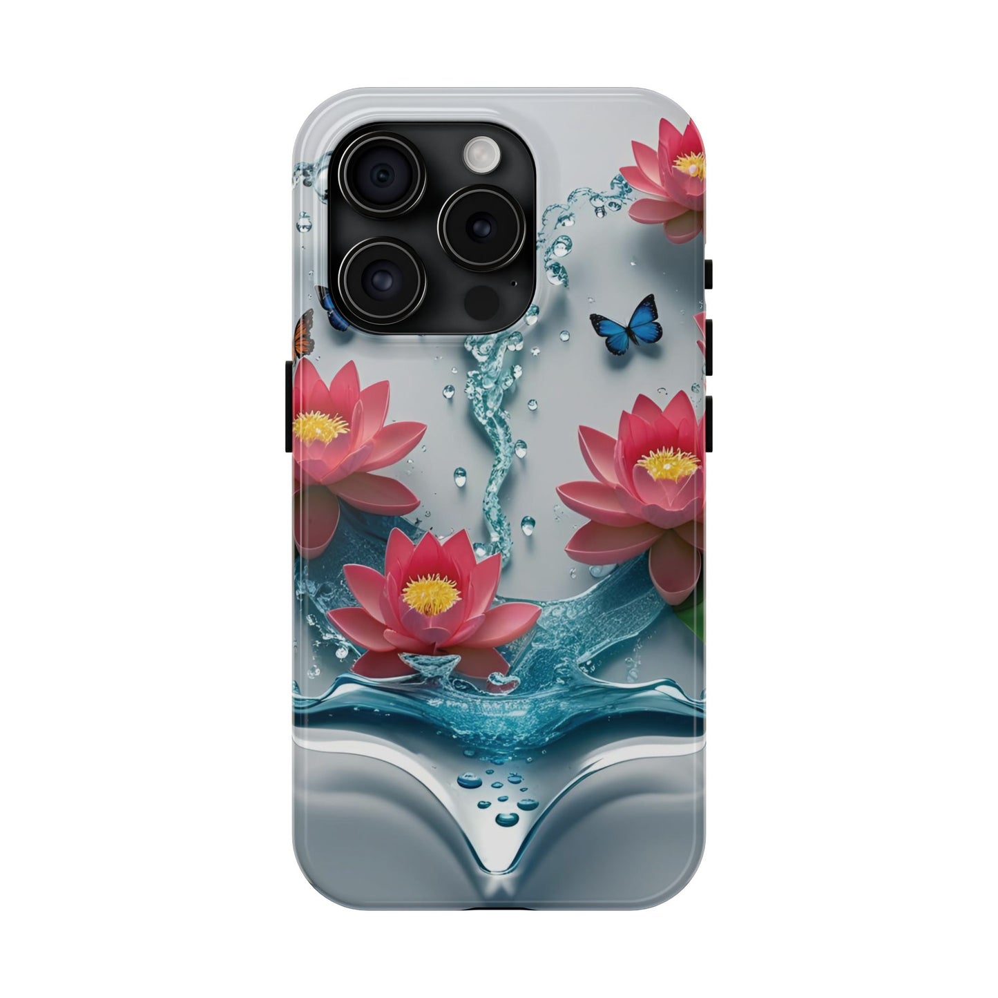 Pink Lotus Flower Splash iPhone Case