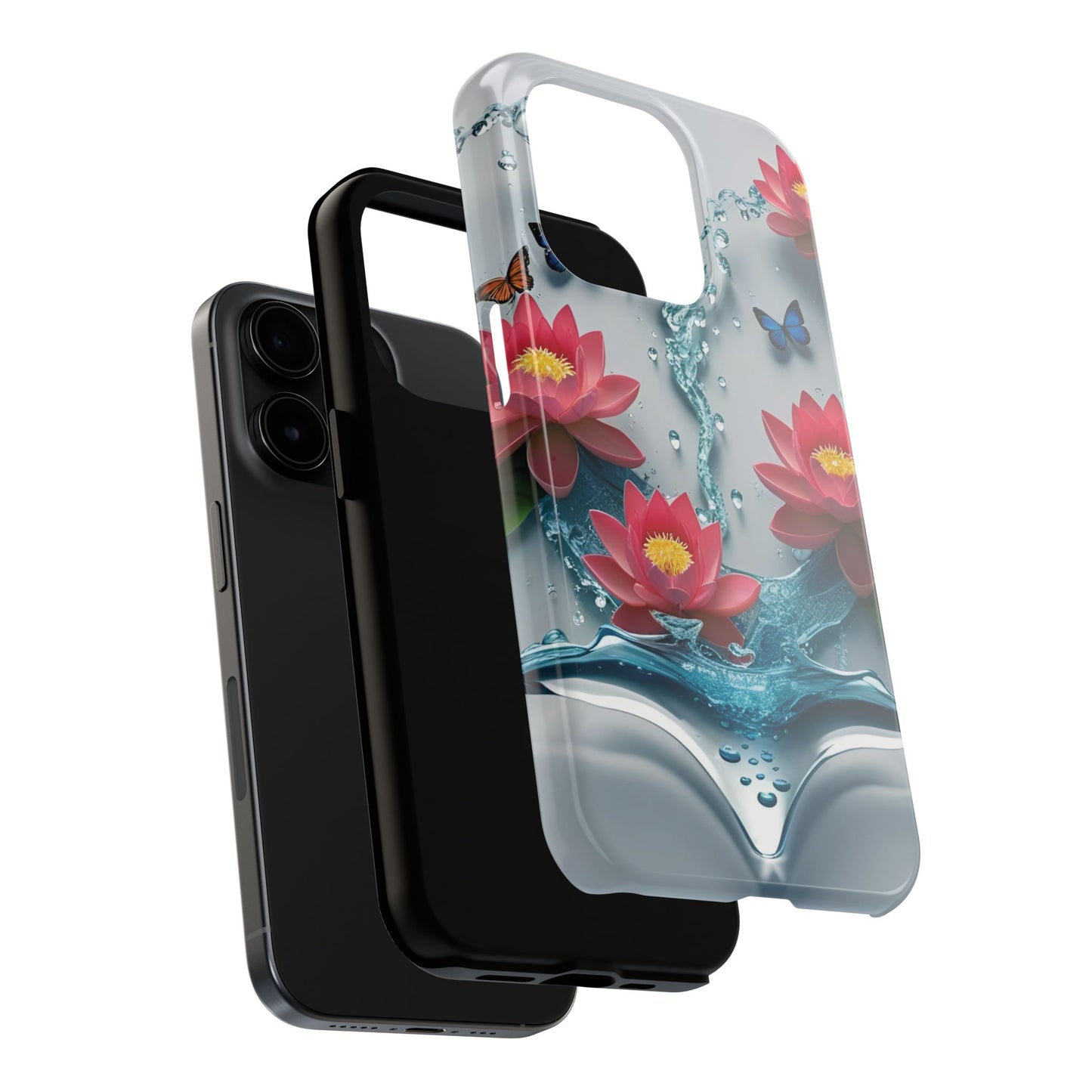Pink Lotus Flower Splash iPhone Case