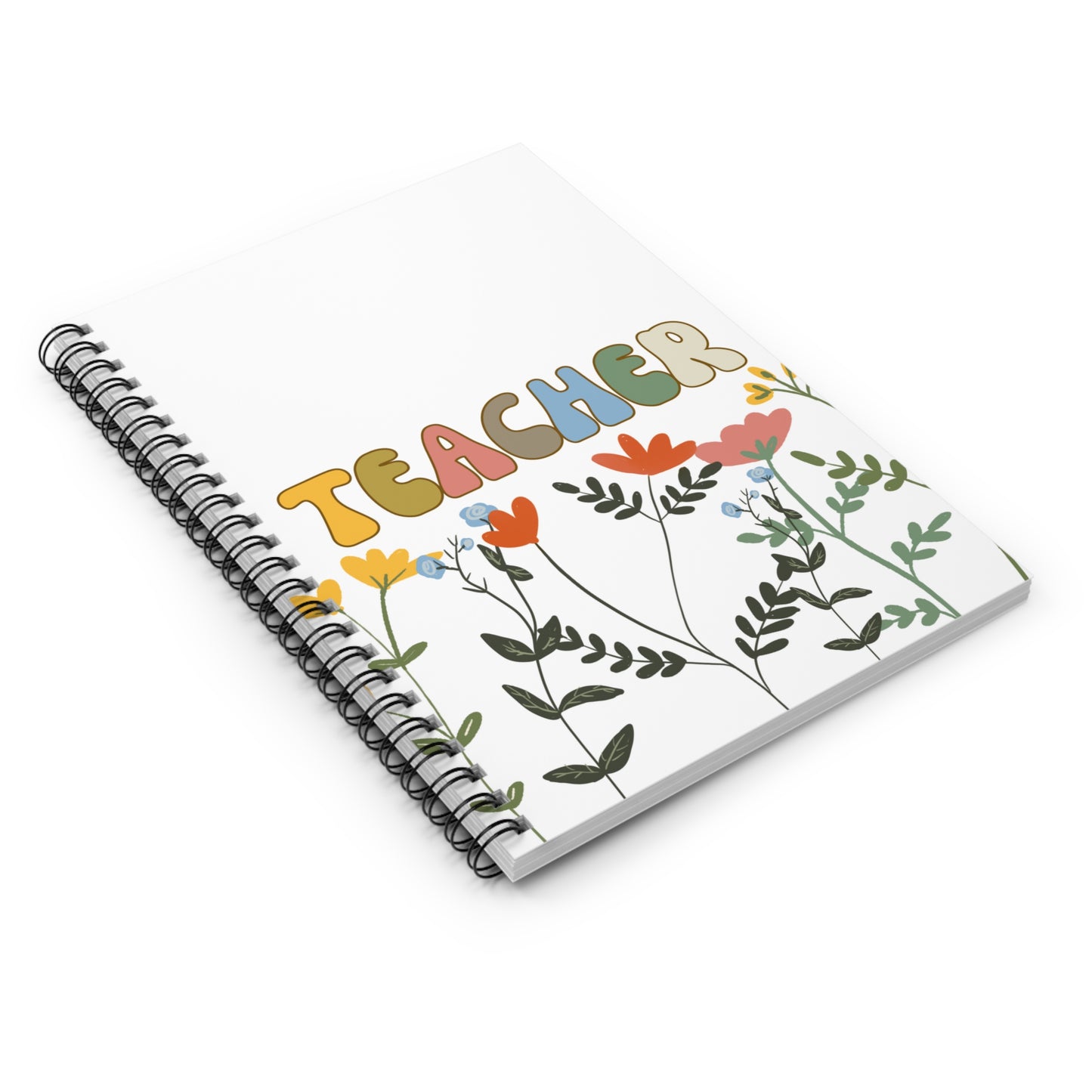 Teacher w/ Flowers Notebook
