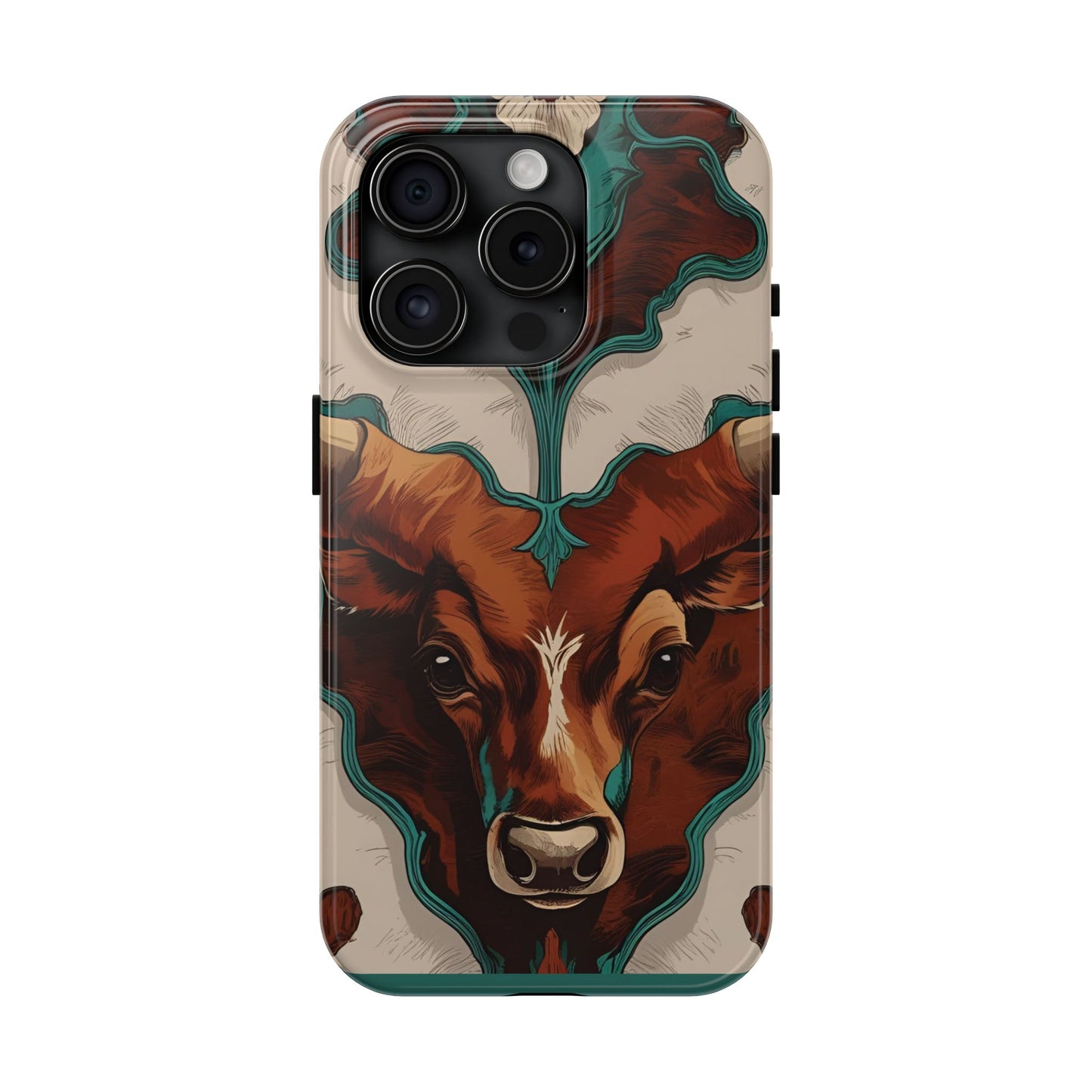 Western Longhorn Bull Phone Case