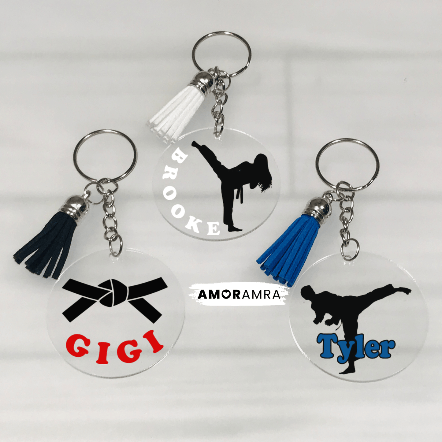 Personalized Martial Arts Keychain