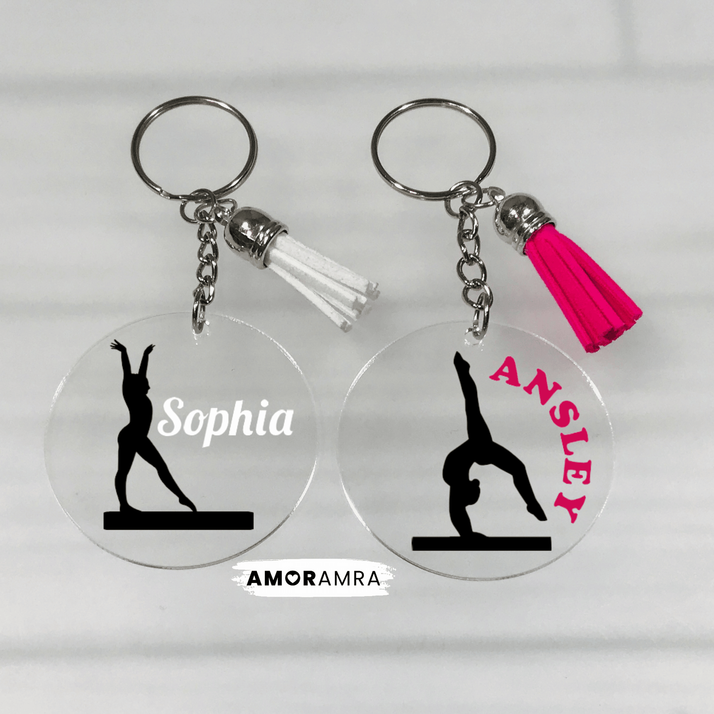 Personalized Gymnast Keychains | Gymnastics Gift - Amor Amra