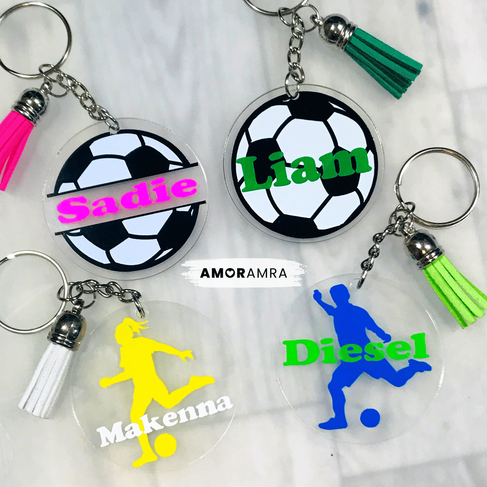 Personalized Sport Soccer Keychain - Amor Amra