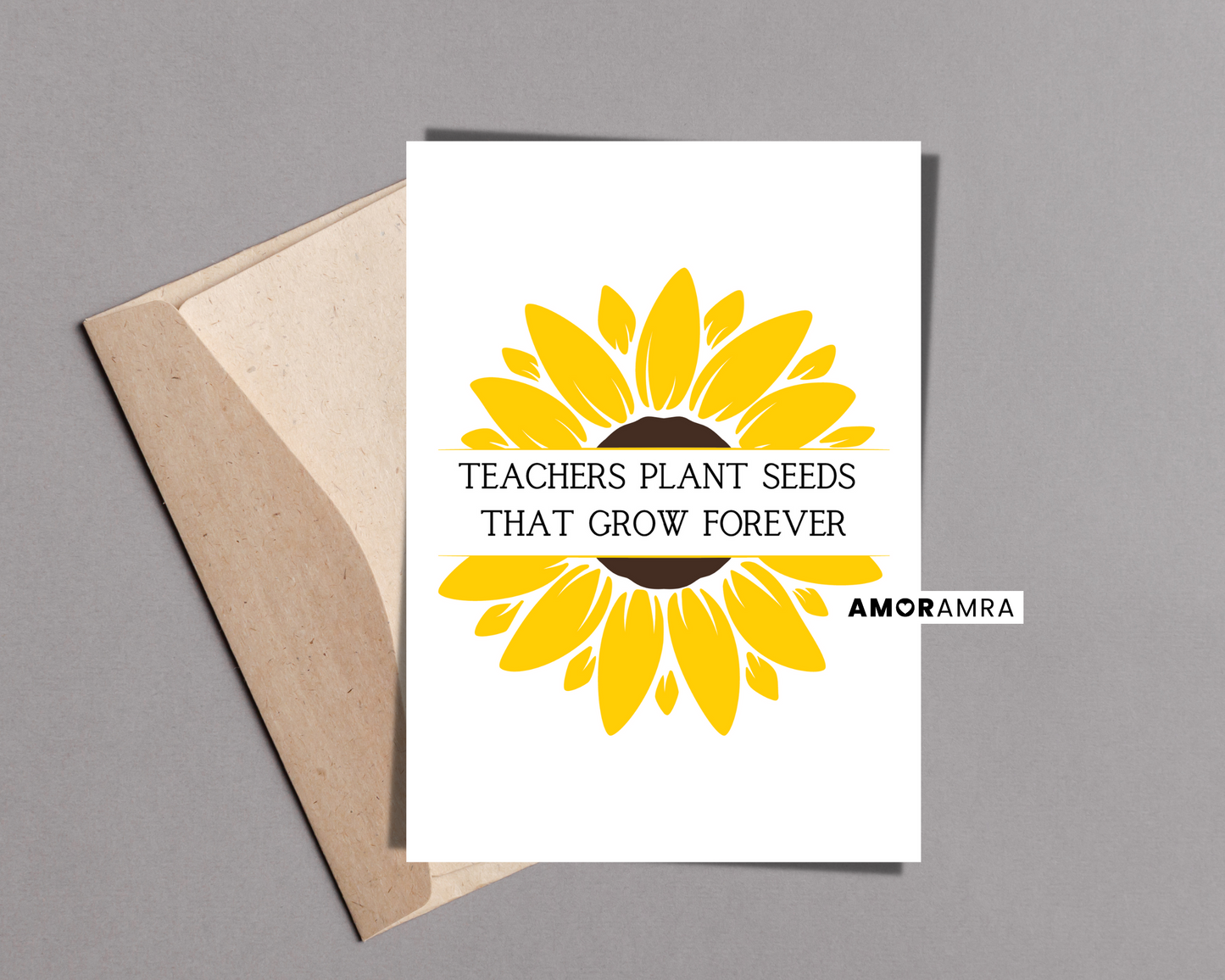 Teacher Card | Sunflower - Amor Amra