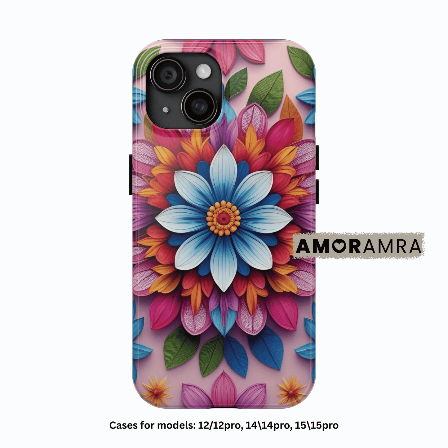 Vibrant Boho Floral Mandala iPhone Case