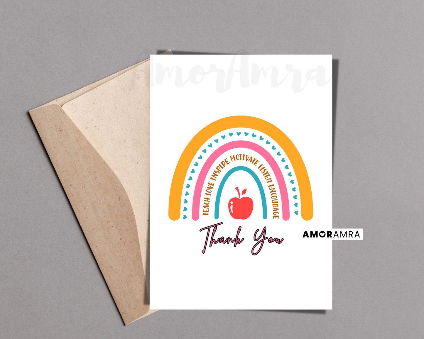 Teacher Card | Rainbow - Amor Amra