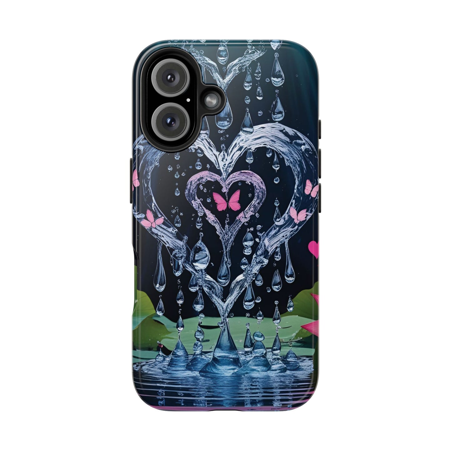 Elegant Water Heart Butterfly iPhone Case