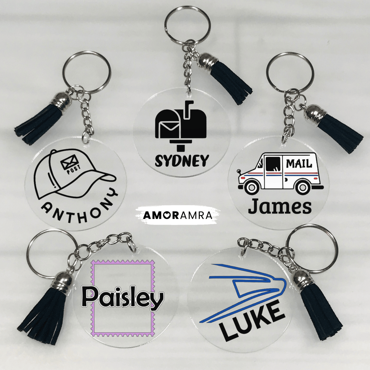 Personalized USPS Postal Service Keychain