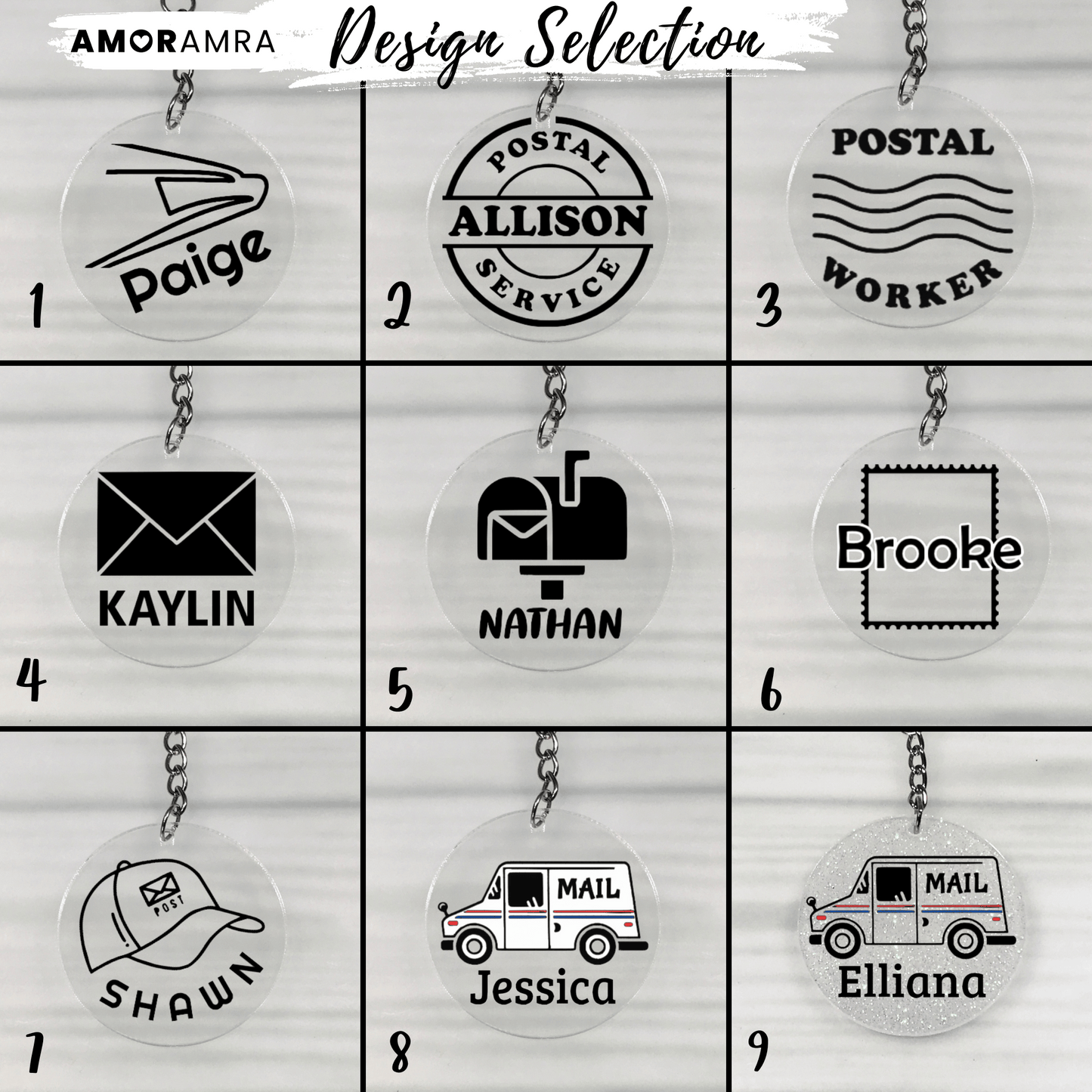 Personalized USPS Postal Service Keychain