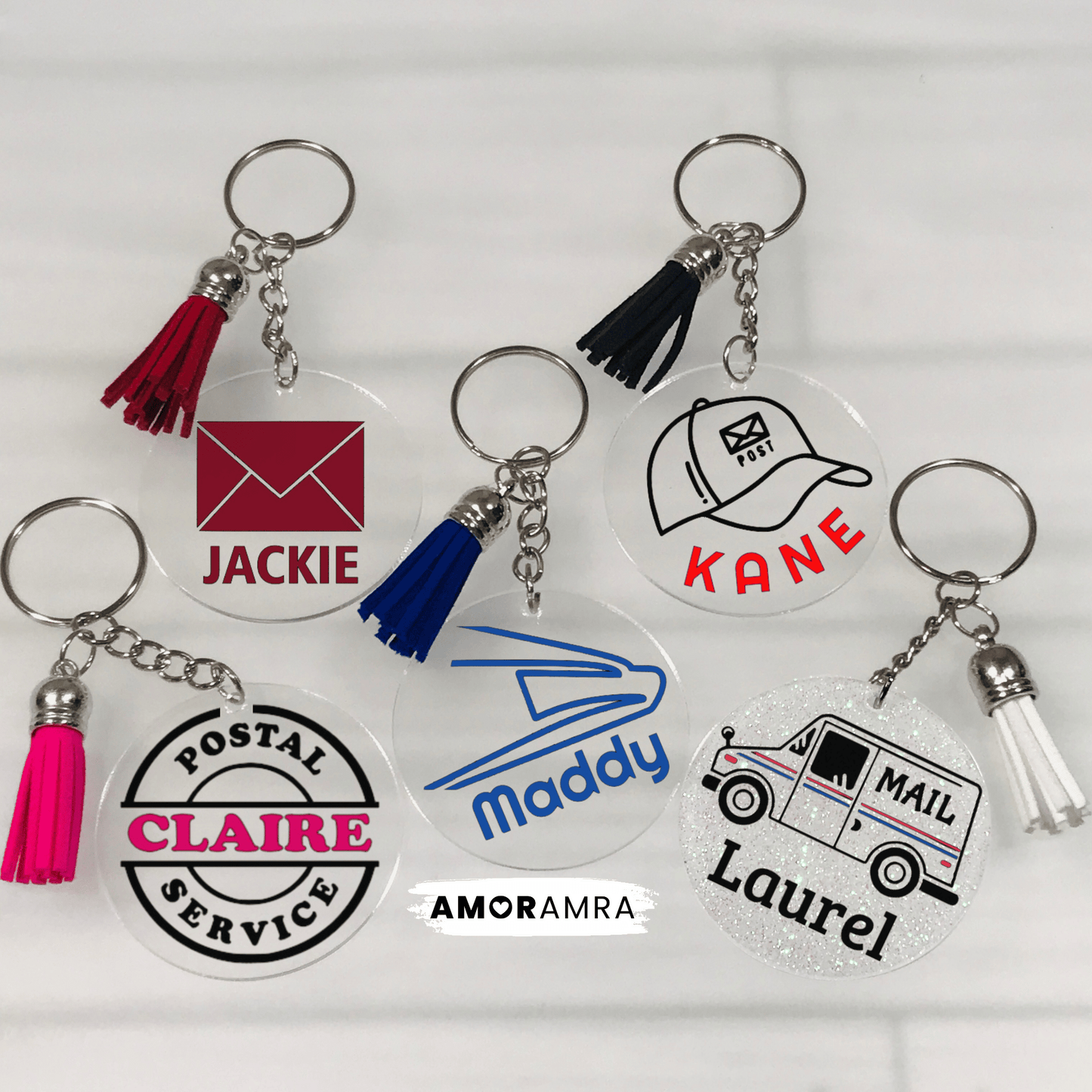Personalized USPS Postal Service Keychain