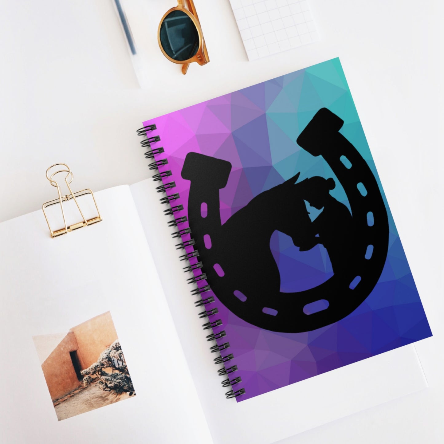 Horseshoe with Girl Rider Notebook