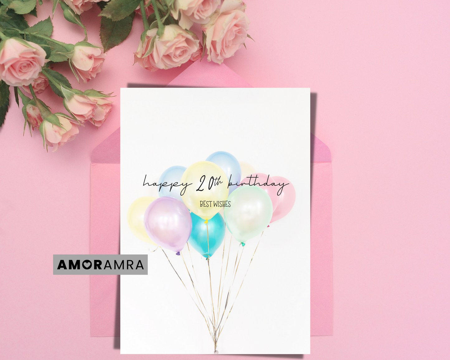 Birthday Card | Happy 20th B-Day - Amor Amra