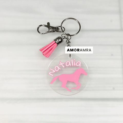 Personalized Horse Keychain | Equestrian - Amor Amra