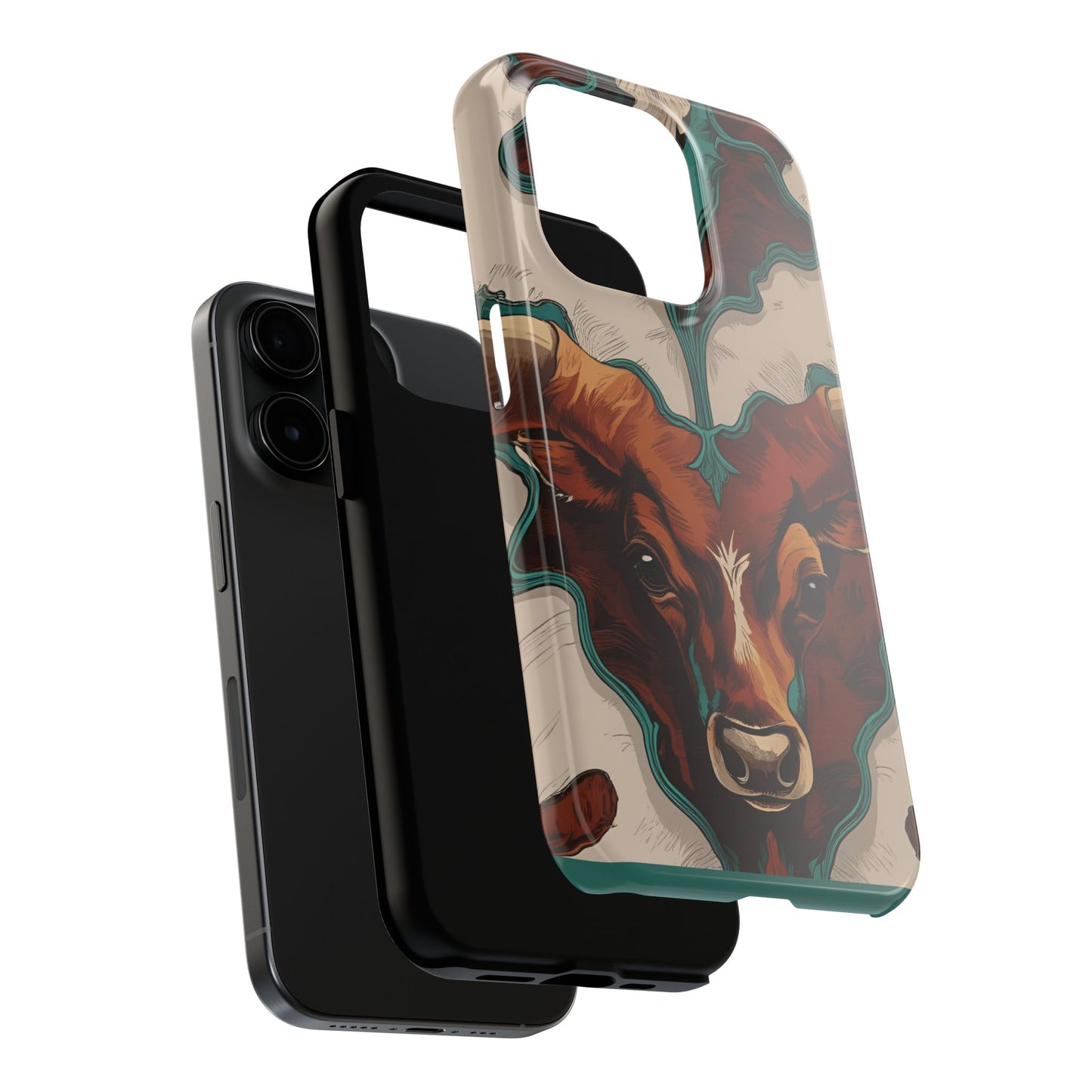 Western Longhorn Bull Phone Case