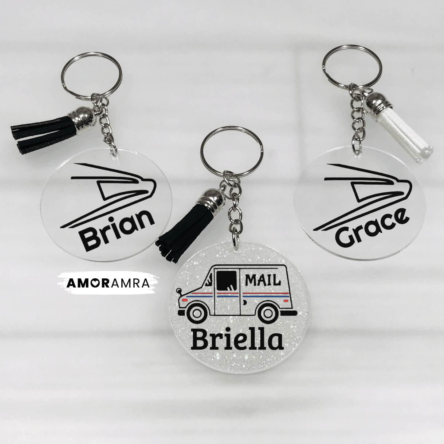 Personalized Postal Service Keychain - Amor Amra