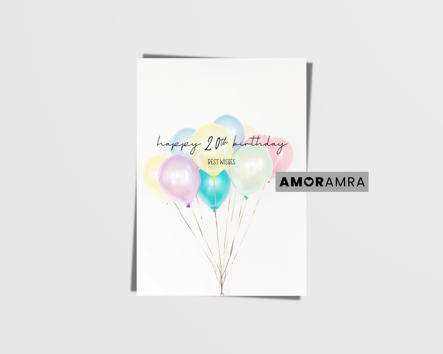 Birthday Card | Happy 20th B-Day - Amor Amra