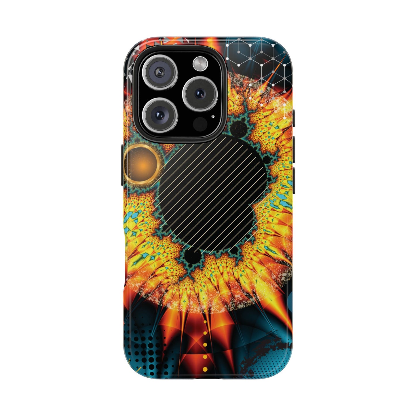 Vibrant Fire Abstract Design iPhone Case