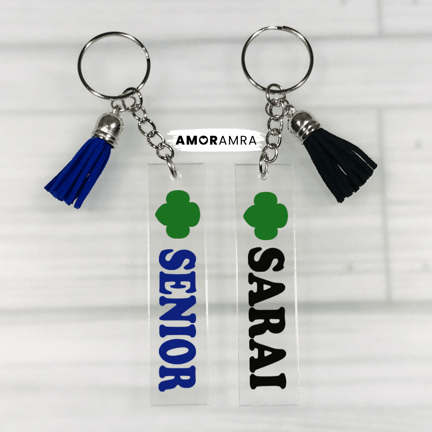 Personalized Girl Scout Keychain