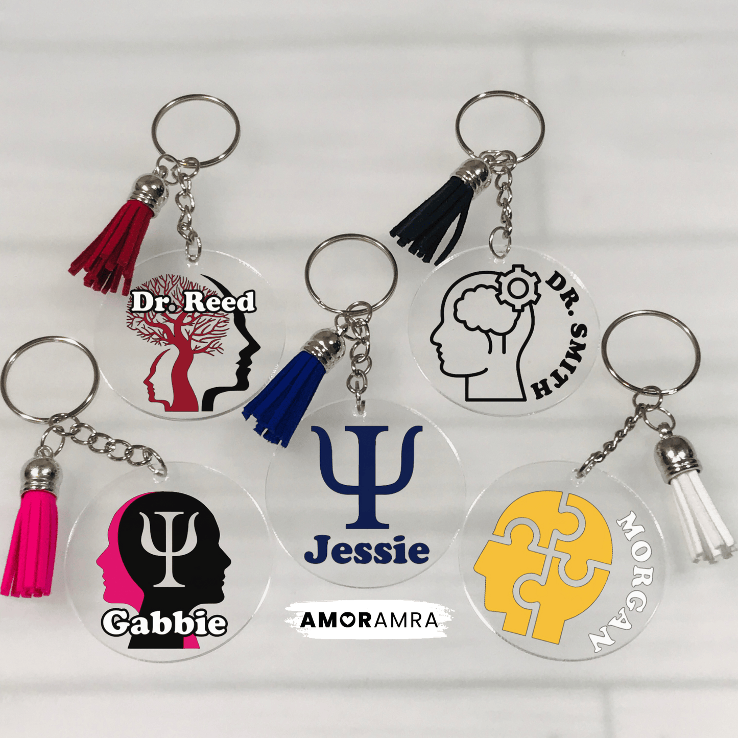 Personalized Psychologist Keychain | Psi Gift