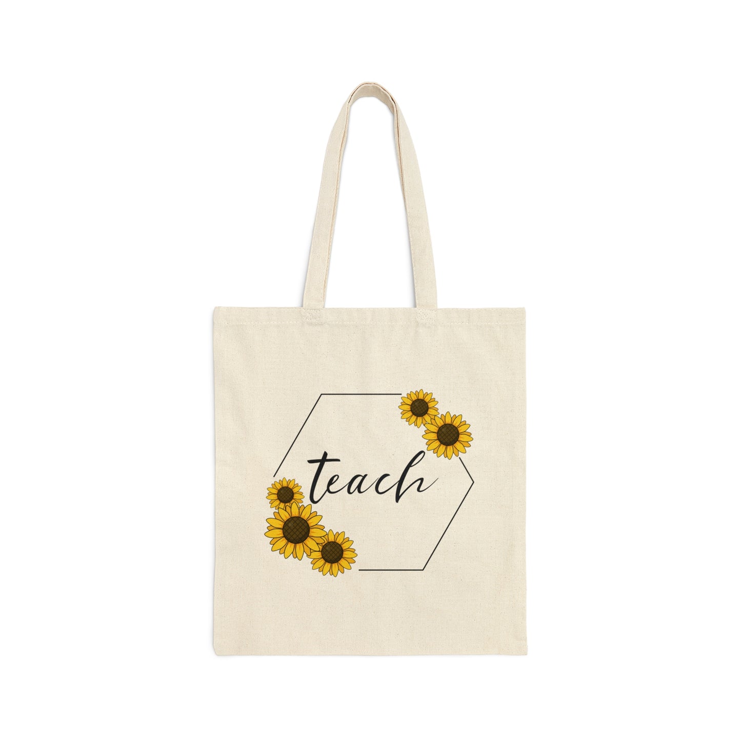 Teacher Tote Bag - Sunflower Teach - Amor Amra