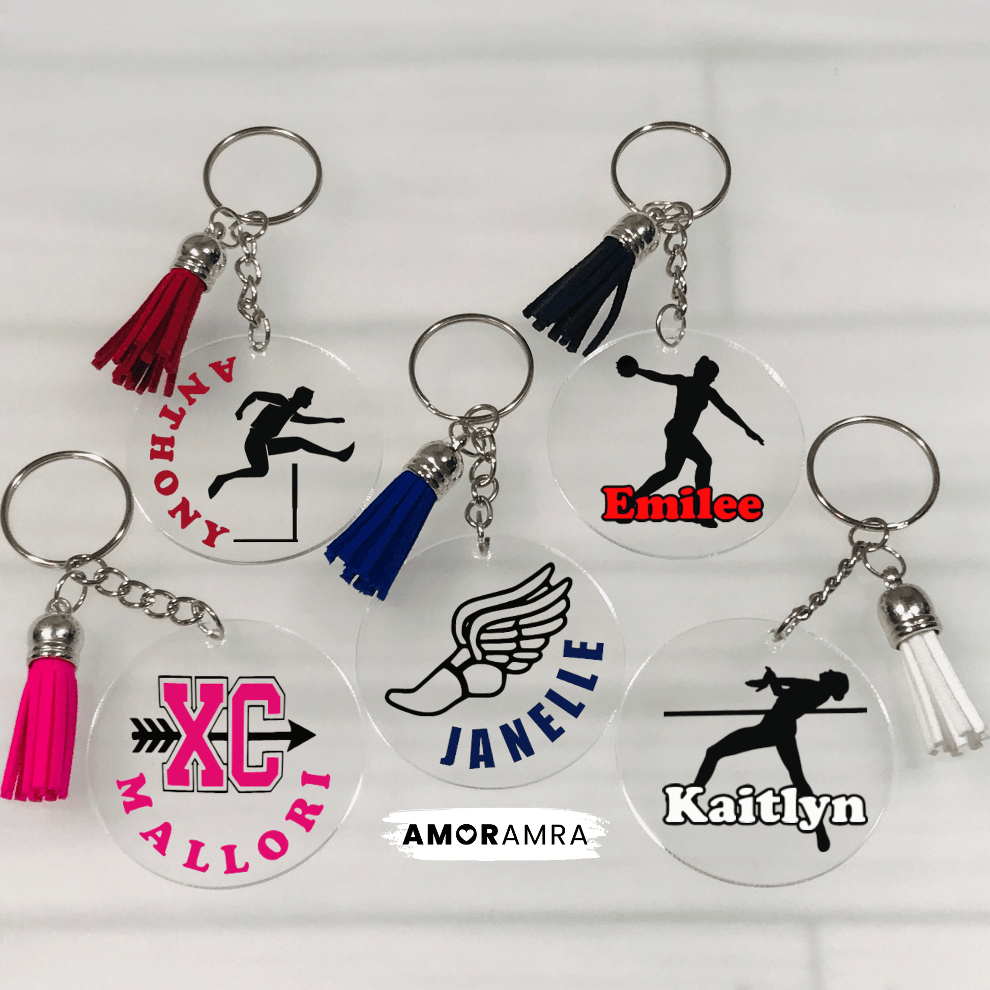 Personalized Track Keychain | XC Bag Tag. Personalized Track Keychain, Shot Put Keychain, Javelin Keychain, High Jump Hurdling, Cross Country XC Keychain, Senior Night Track & Field