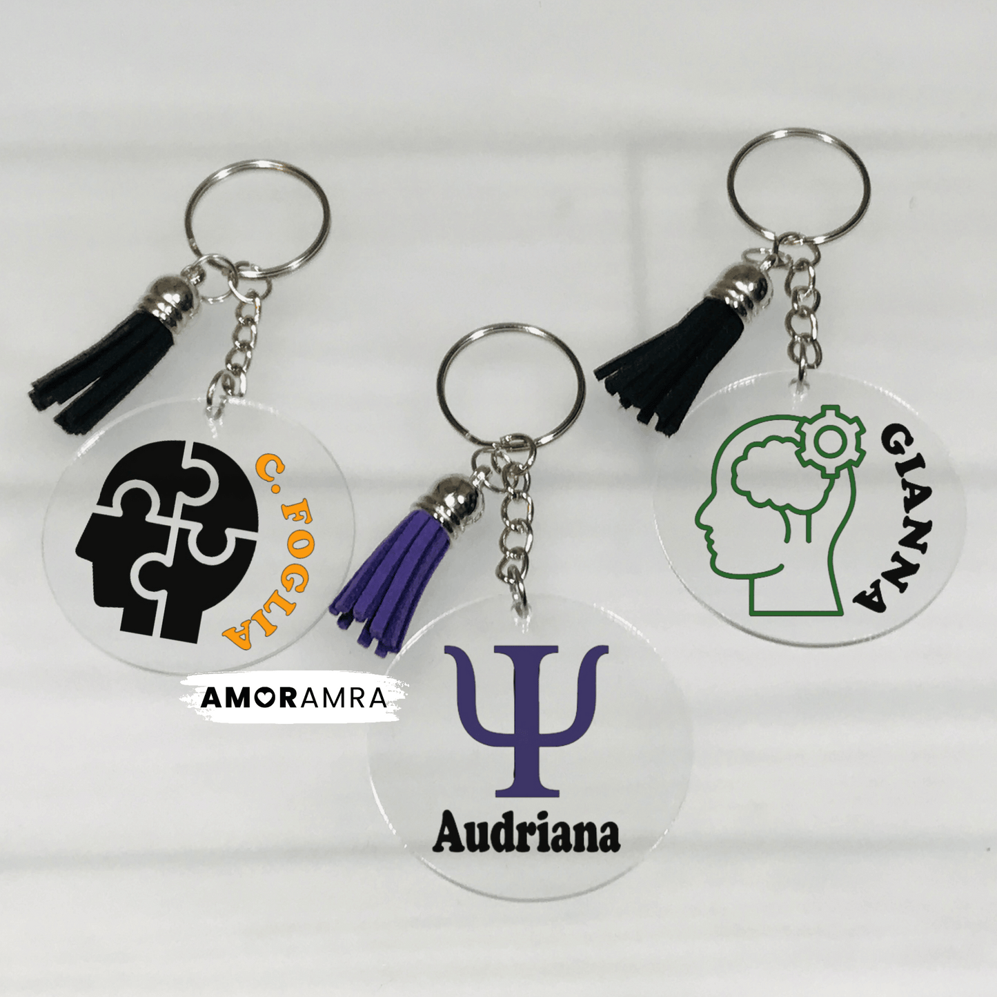 Personalized Psychologist Keychain - Amor Amra