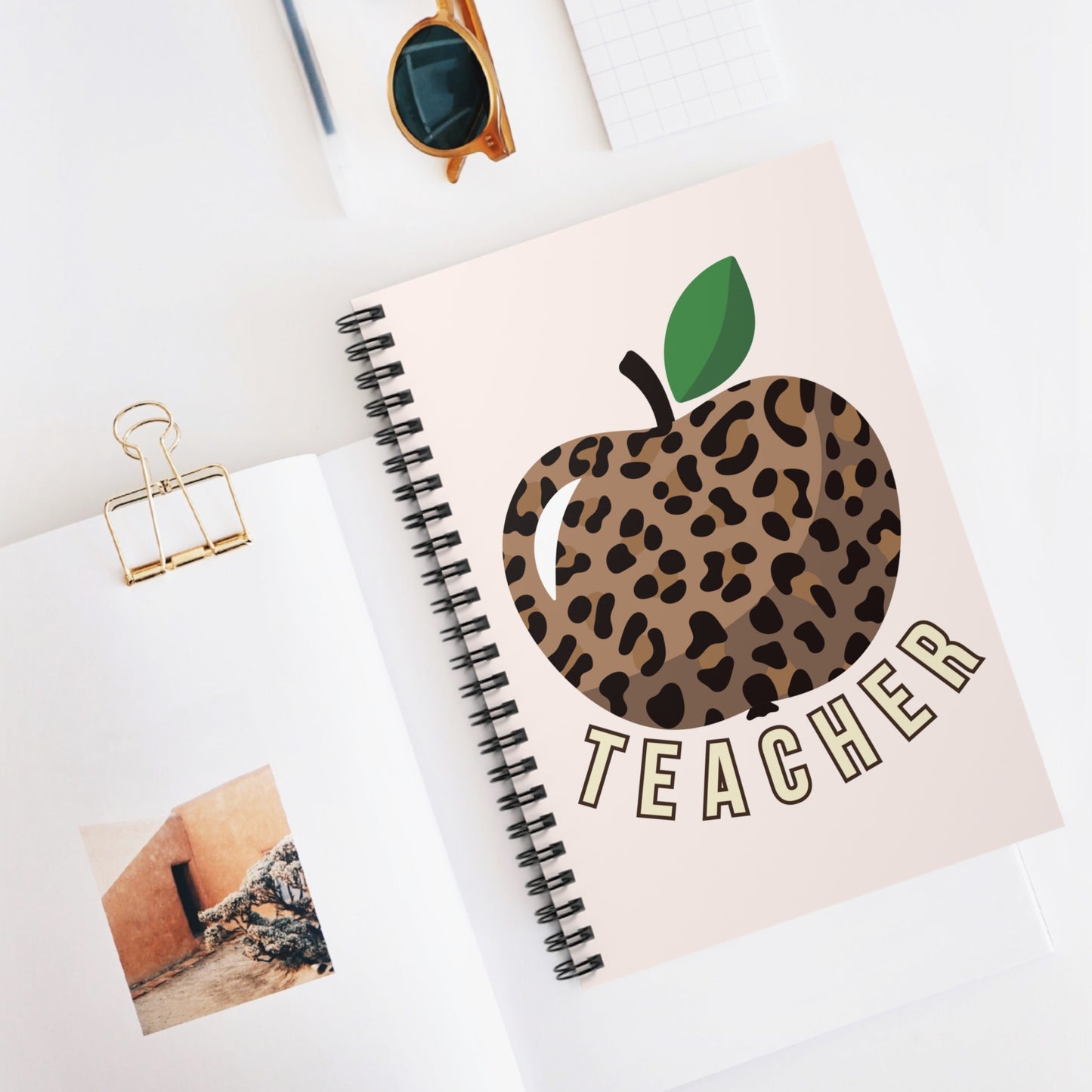Cheetah Print Apple Notebook - Amor Amra
