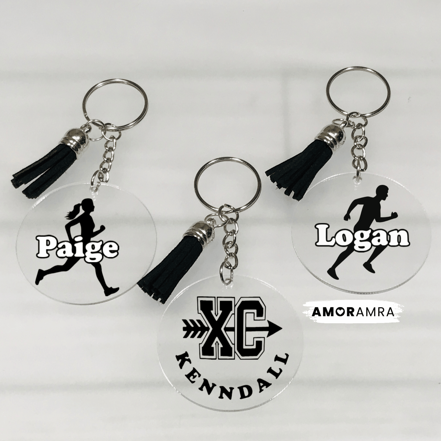 Personalized Track Keychain | XC Bag Tag - Amor Amra