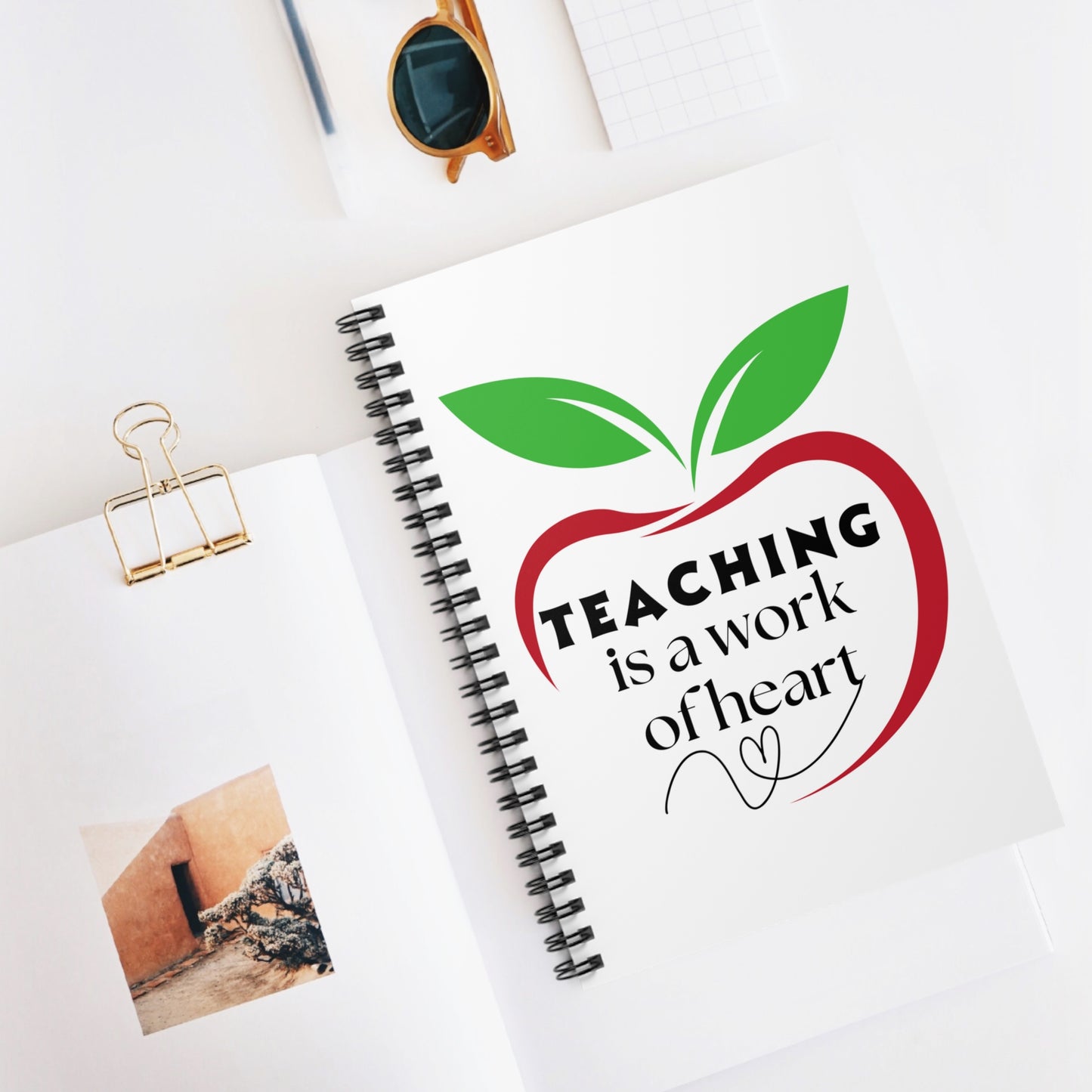 Teaching Is A Work of Heart Notebook - Amor Amra