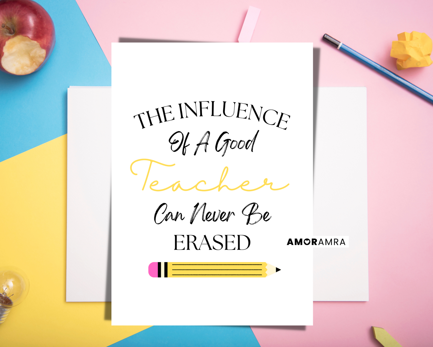 Teacher Card | Influence of a Good Teacher - Amor Amra