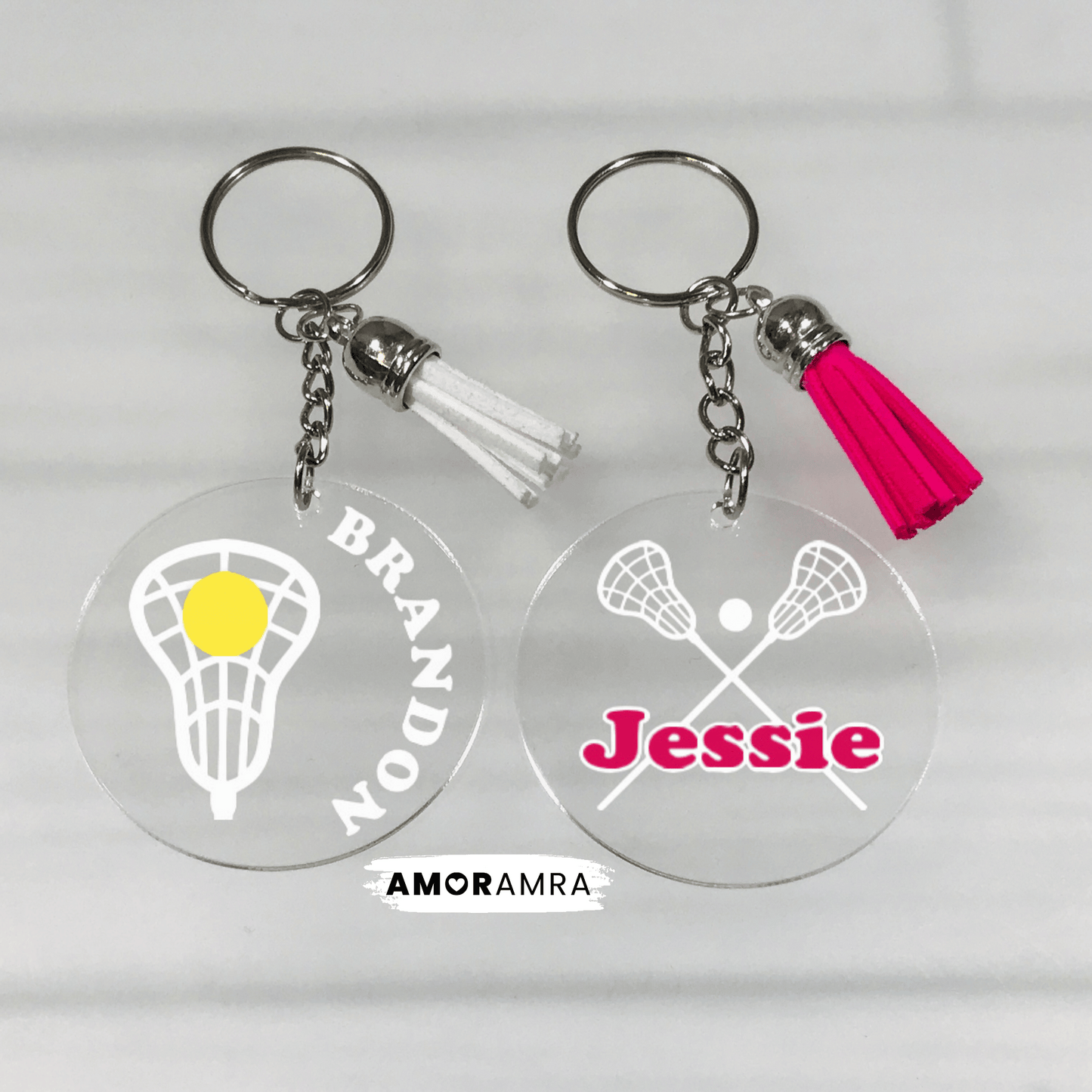 Personalized Lacrosse Keychain