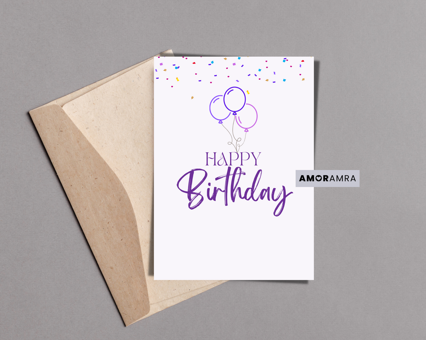 Birthday Card | Purple - Amor Amra