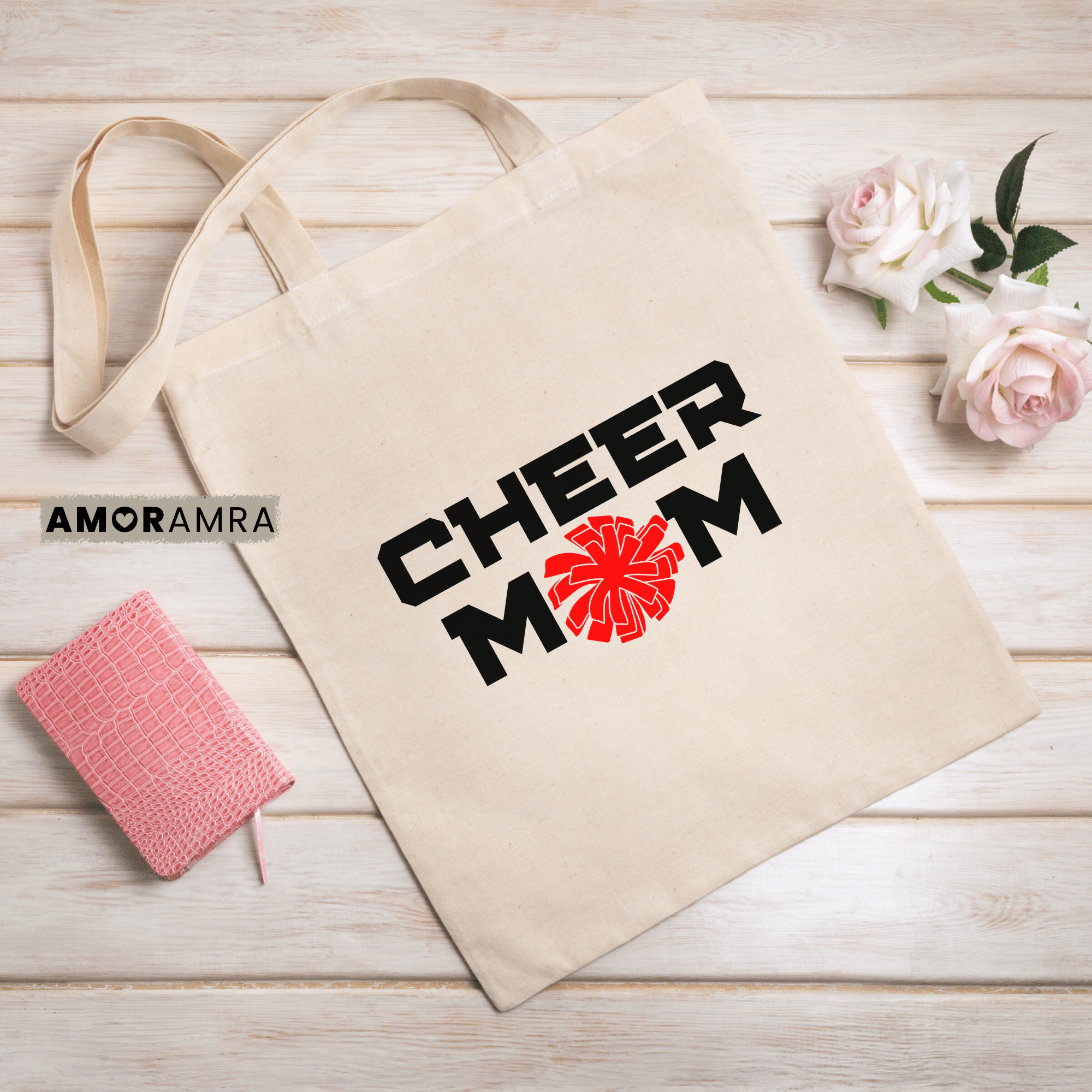 Cheer Tote | Cheer Mom w/ Pom Bag - Amor Amra