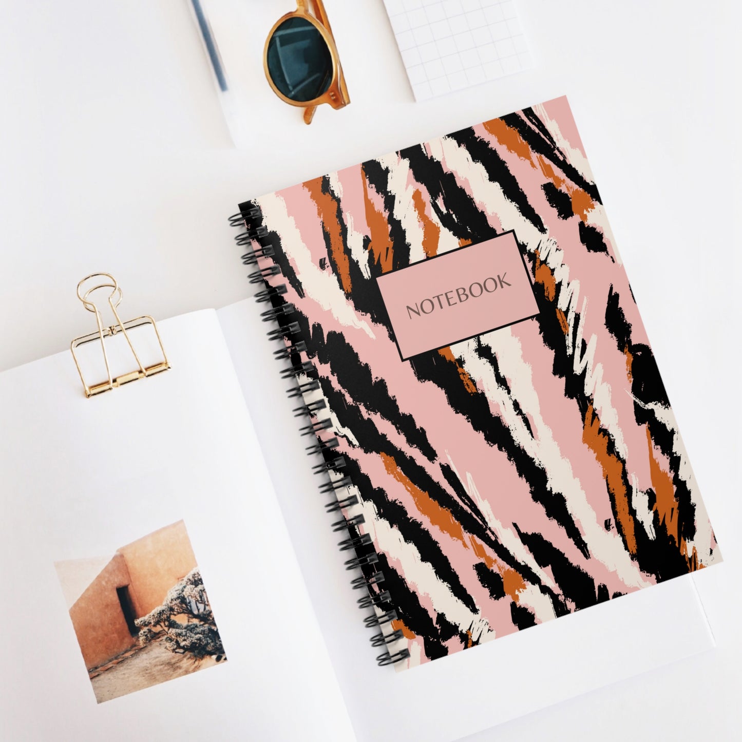 Pink Print Notebook - Amor Amra