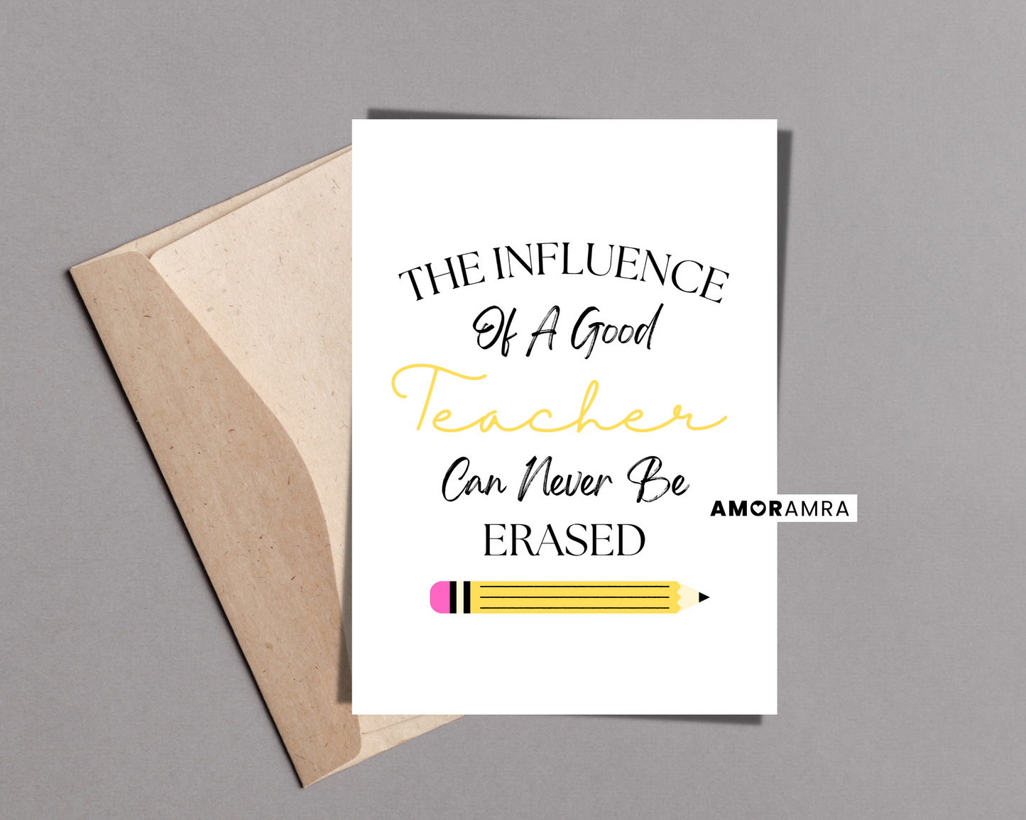 Teacher Card | Influence of a Good Teacher - Amor Amra