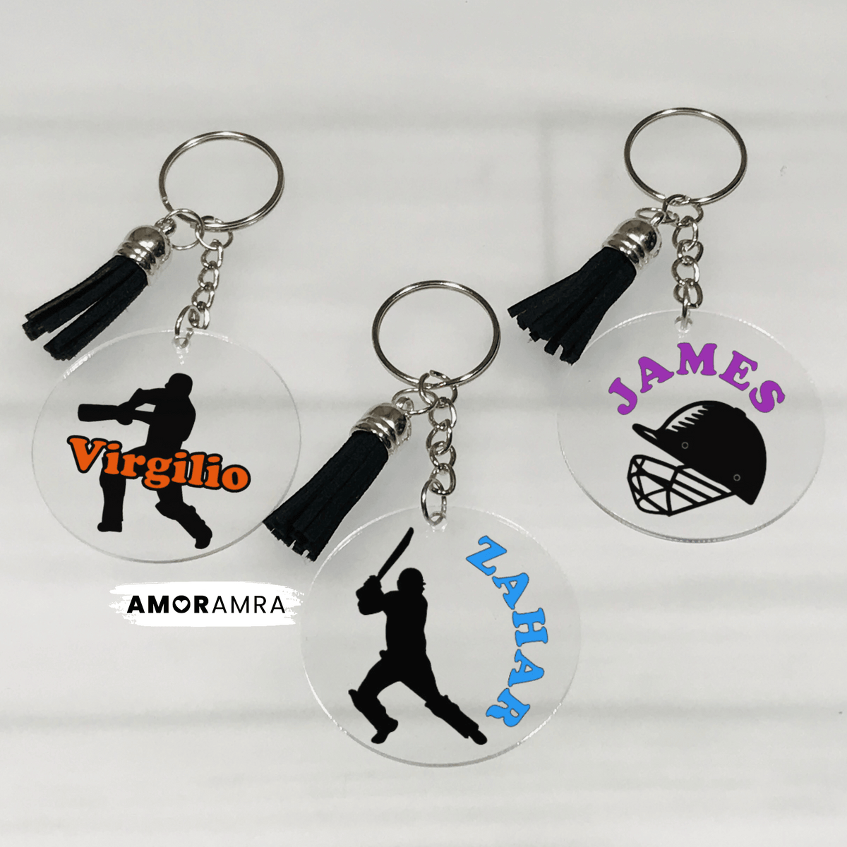 Personalized Cricket Keychain - Amor Amra