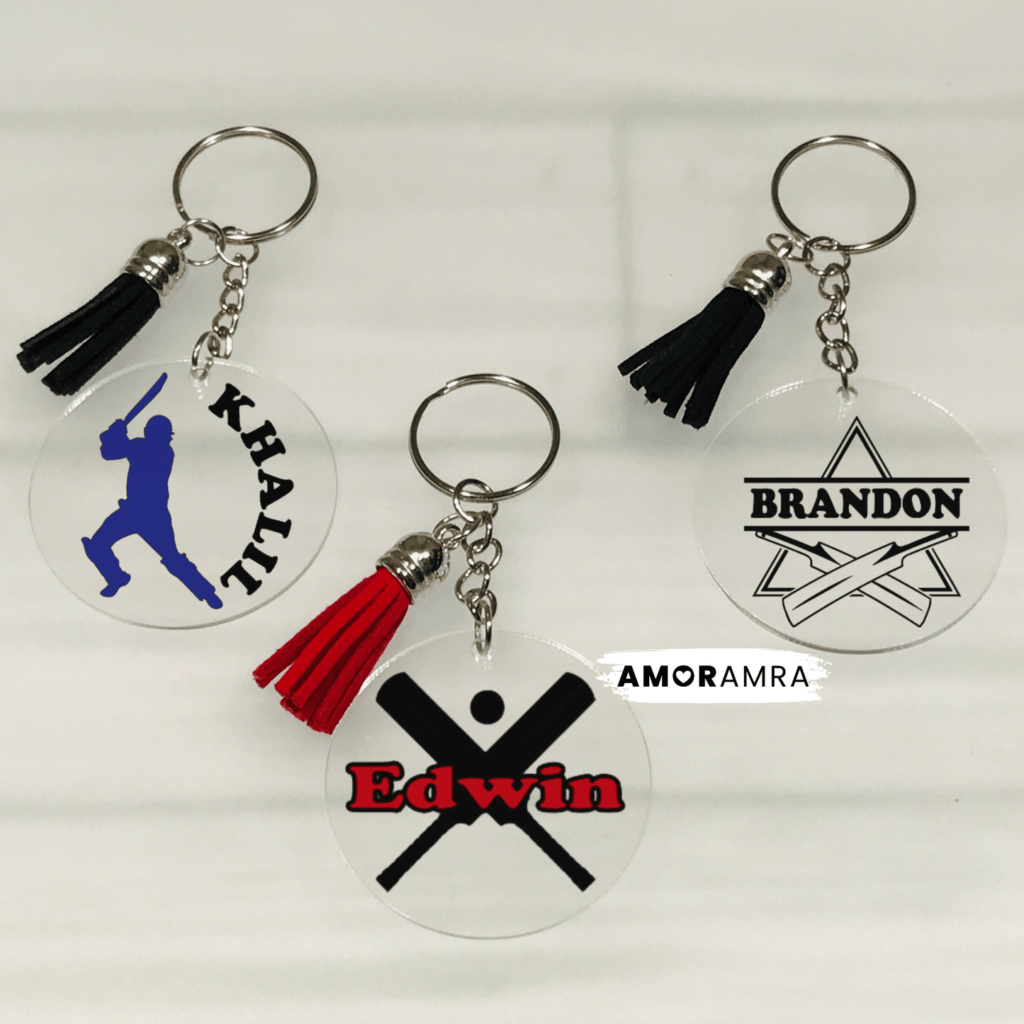 Personalized Cricket Keychain