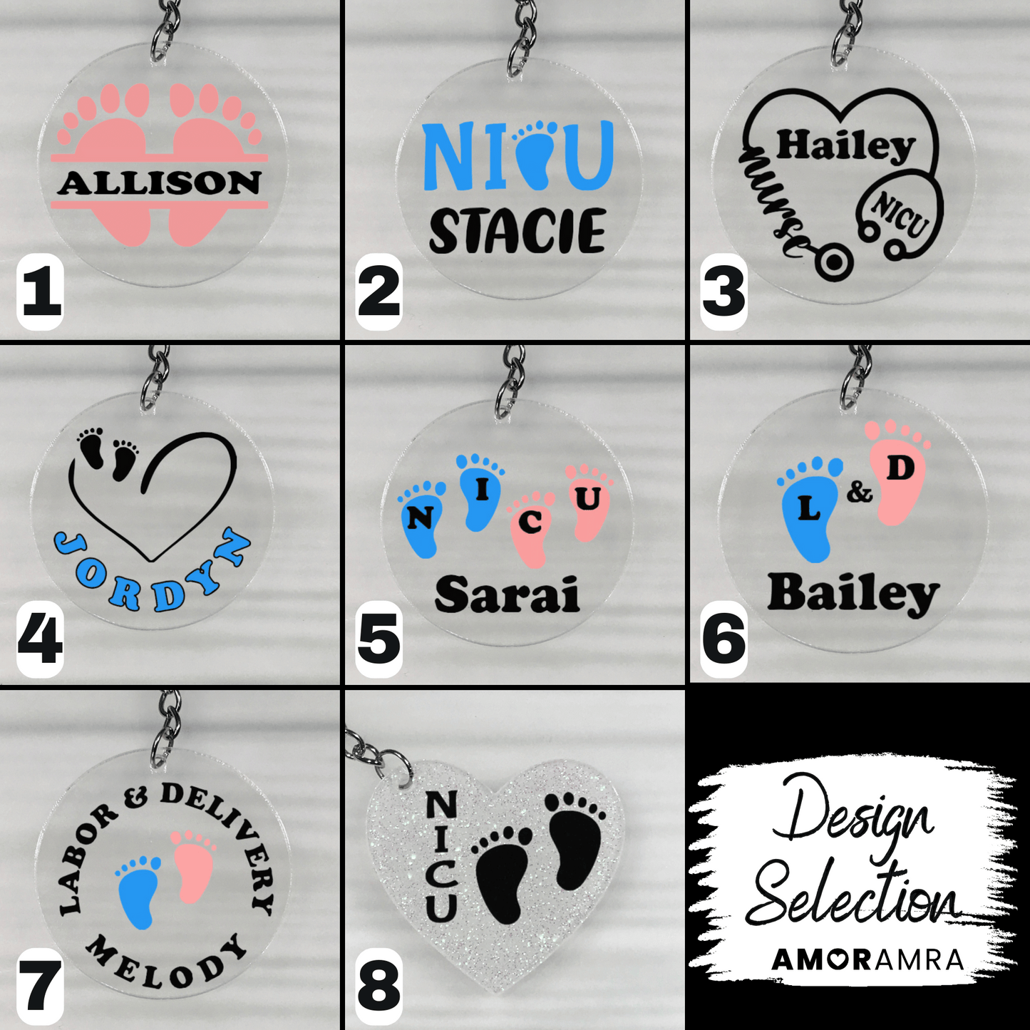 Personalized NICU Keychain | Labor & Delivery Nurse Gift